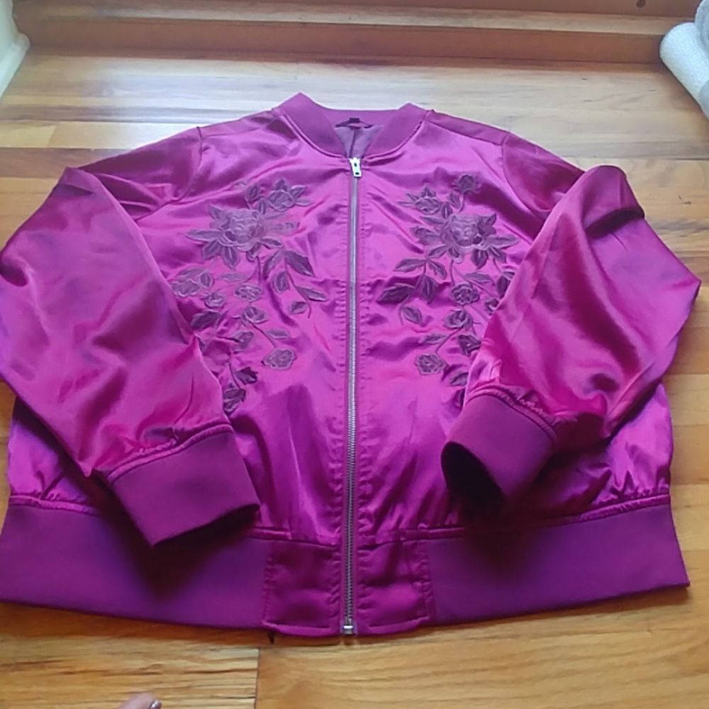 Torrid Purple women's embroidered jacket